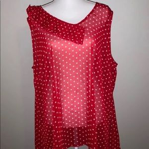 Avenue Womens Plus Sleeveless Blouse 3X